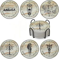 Lord Of The Rings Stone Coaster Set.