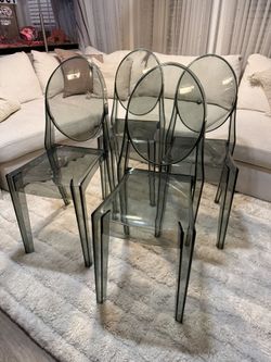 Kartell Victoria Ghost Chairs Set Of 4 By Philippe Starck
