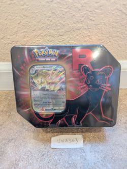 Pokemon Trading Card Game Team Rocket Collector Tin Persian ex 5 Boosters Sealed