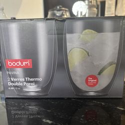 Bodum Pavina Double-Wall thermo Glasses - Clear 12oz each, set of 2 (NEW)