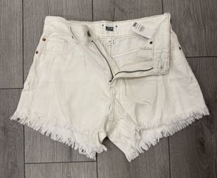 Paige Frayed Hem  White Shorts Pre-owned