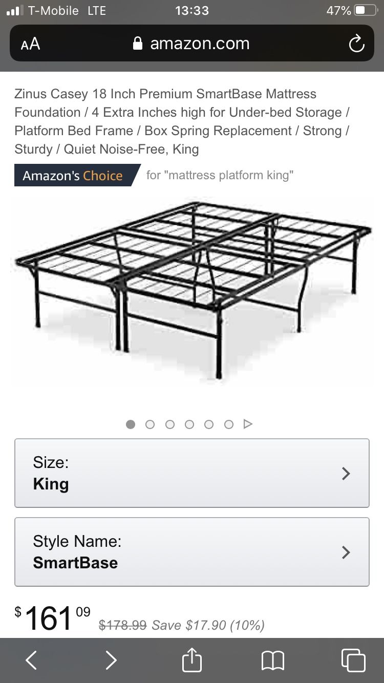 King size metal bed frame!!! Only $99 wow!!