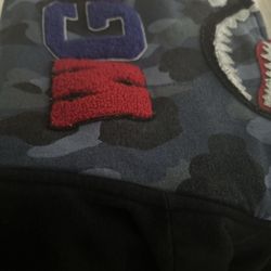 BAPE Shark Camo Hoodie with Embroidered Logo