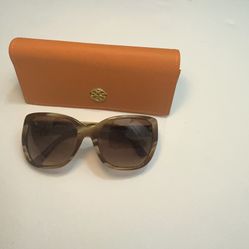 Tory Burch  Women’s Tortoise Sunglasses with Tory  Burch Protective Case 