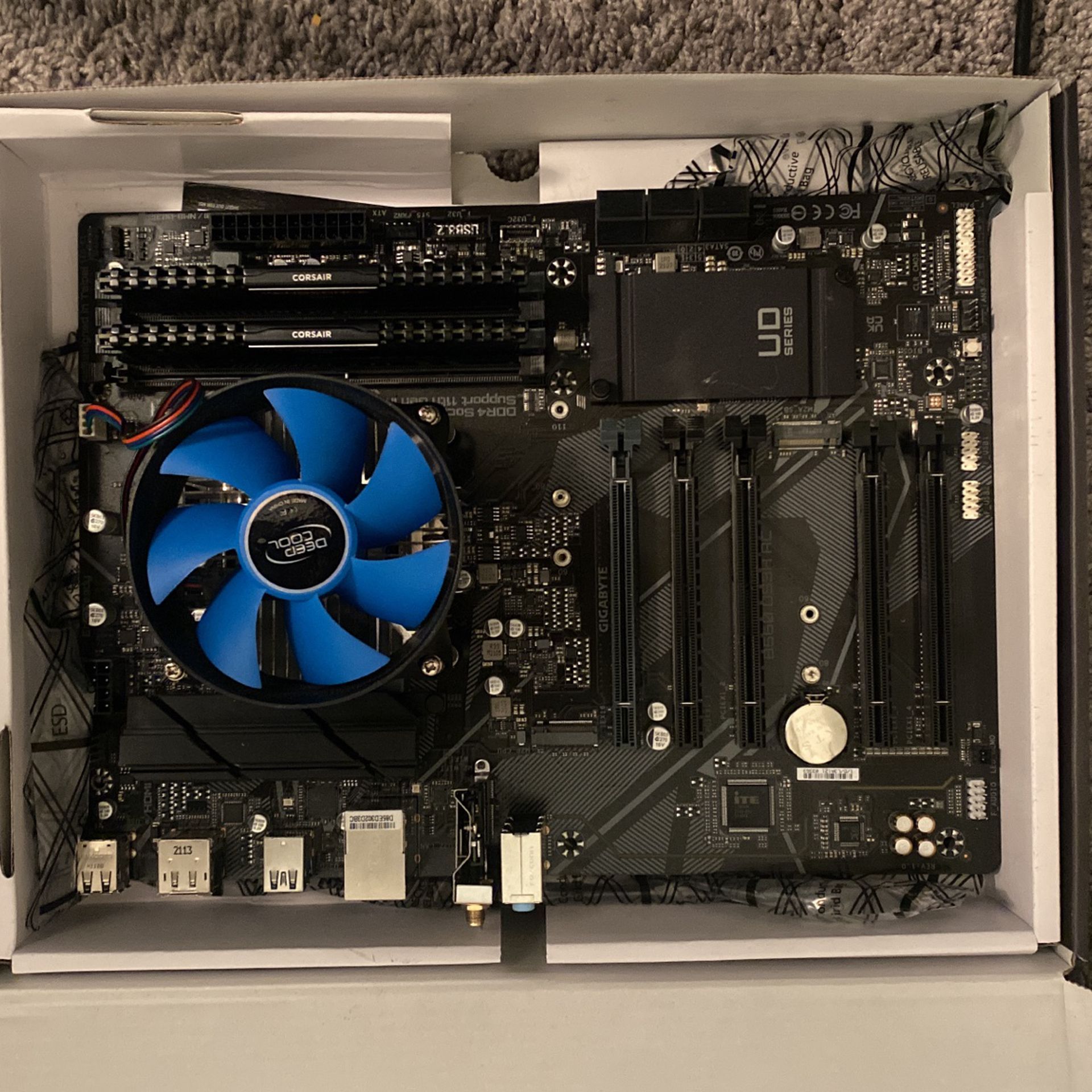 Deep Cooling CPU Cooling DDR4 Stocket 1200 Supports 11th Gen Intel Core 16 Gigs Of Ram Included With i5 11th Gen Processors With AMD  XFX 570 Graphics