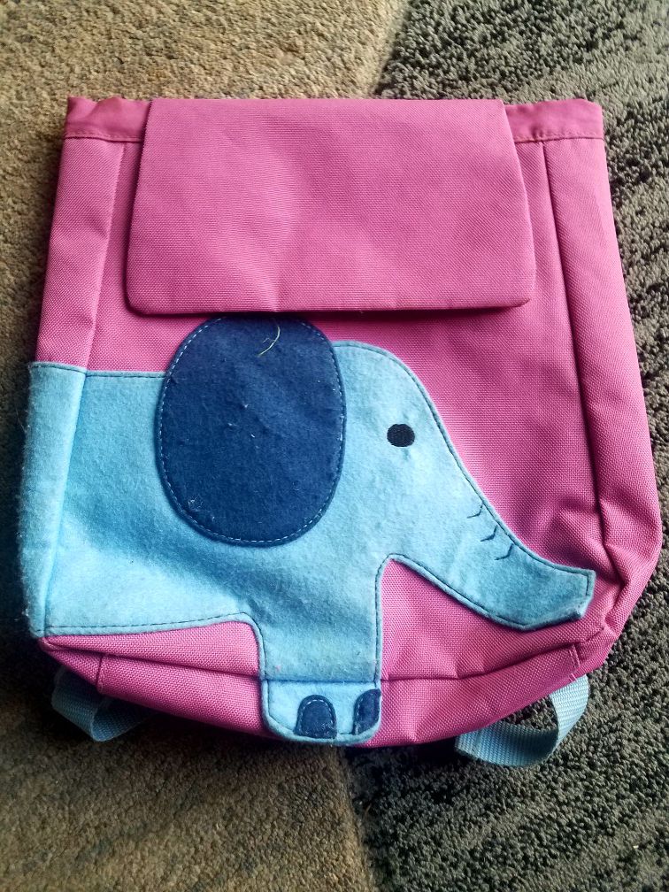 Pink & Blue Elephant Backpack