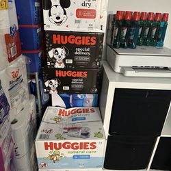 HUGGIES WIPES , DIAPERS AND MORE