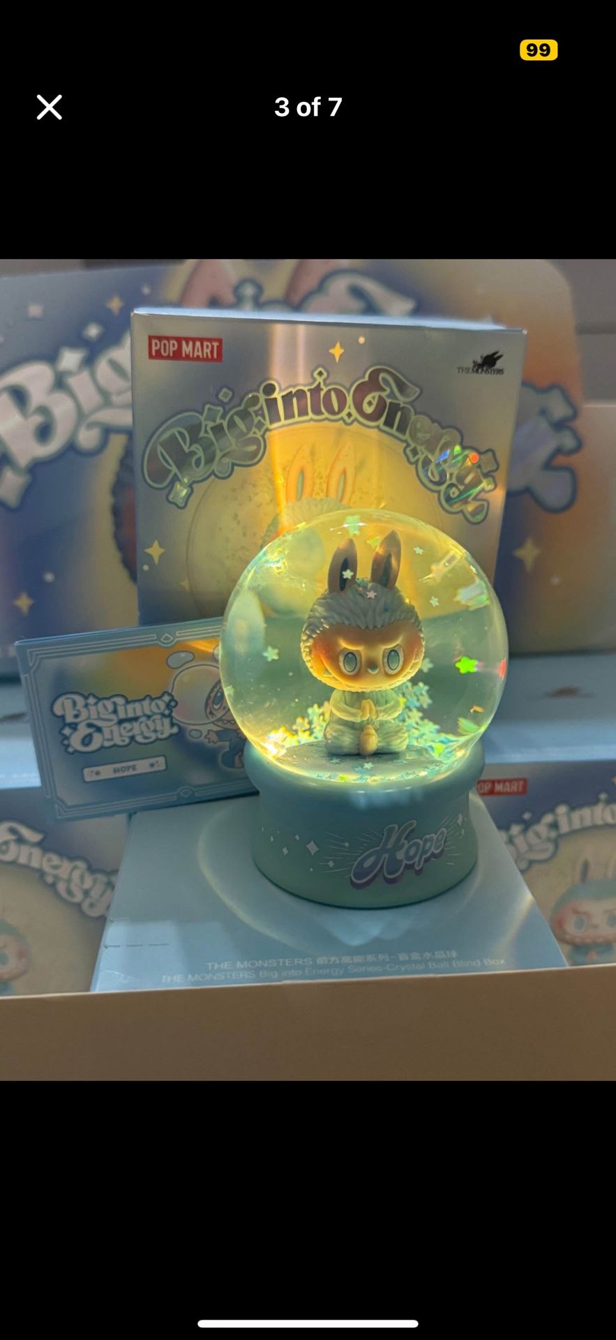 Labubu Big Into Energy snow Globe