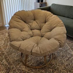 Papasan Chair, Grey Lounge