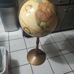 Large Vintage Globe About 3 Feet Tall 24" Round