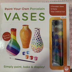 Paint Your Own Porcelain Vases Craft 