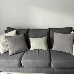 Charcoal grey 3 seater couch