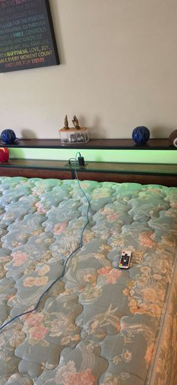 Queen bed frame& mattress will deliver if close by