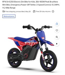 New in box Kids Electric Dirt Bike