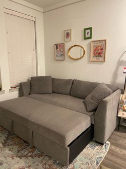 Gray Pull-Out Sleeper Sofa/Couch - $200 OBO
