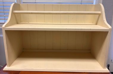 Small bathroom Wall Shelf w/ storage and towel bar