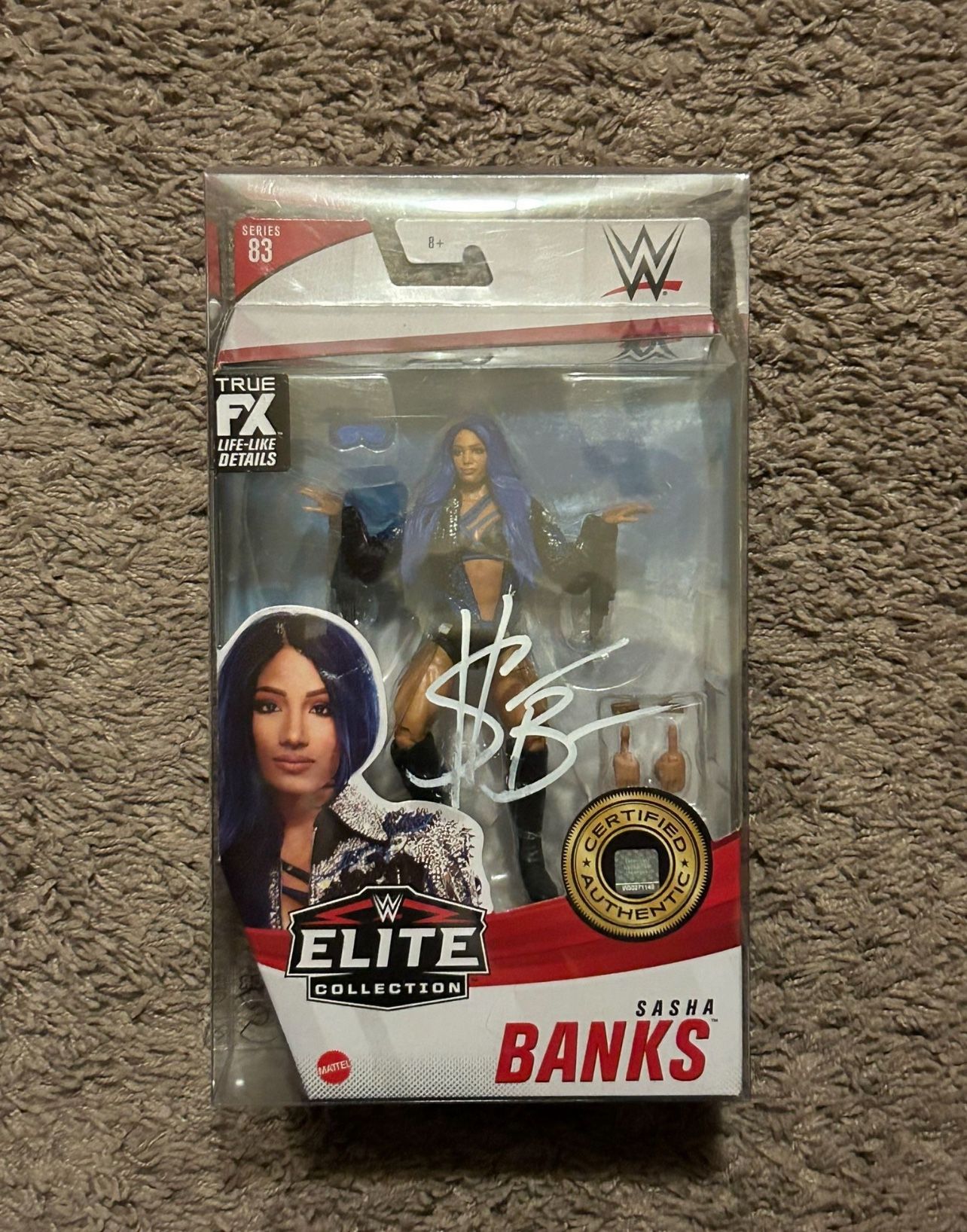 WWE SASHA BANKS ELITE 83 SIGNED Mercedes mone