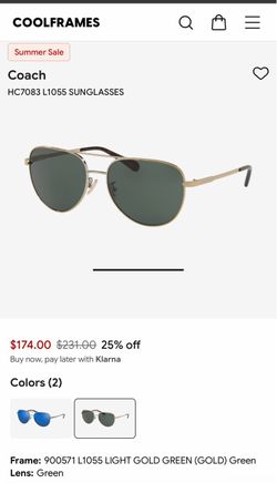 Coach aviators sunglasses