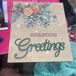 Seasonβs Greetings Sign