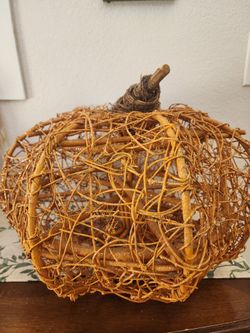 Grapevine Twig Pumpkin Fall Decor