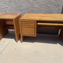 Desk and printer stand