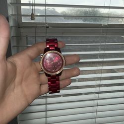 Michael Kors Women's Ritz Red Dial Watch