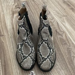 Snake Print Booties