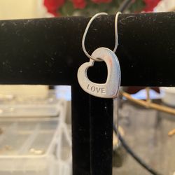 Love Heart Sterling Silver Pendant 