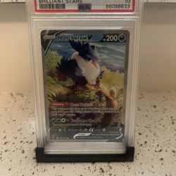 PSA 10 GEM MT Honchkrow V Brilliant Stars 162/172 ALTERNATE ALT ART Pokemon Card