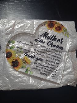 Mother of the Groom Heart Keepsake Plaque