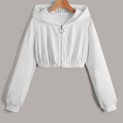 White cropped jacket