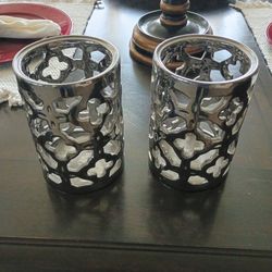 To Chrome candle holders