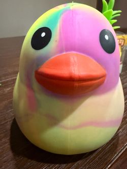 Tie-dye squeezy duck