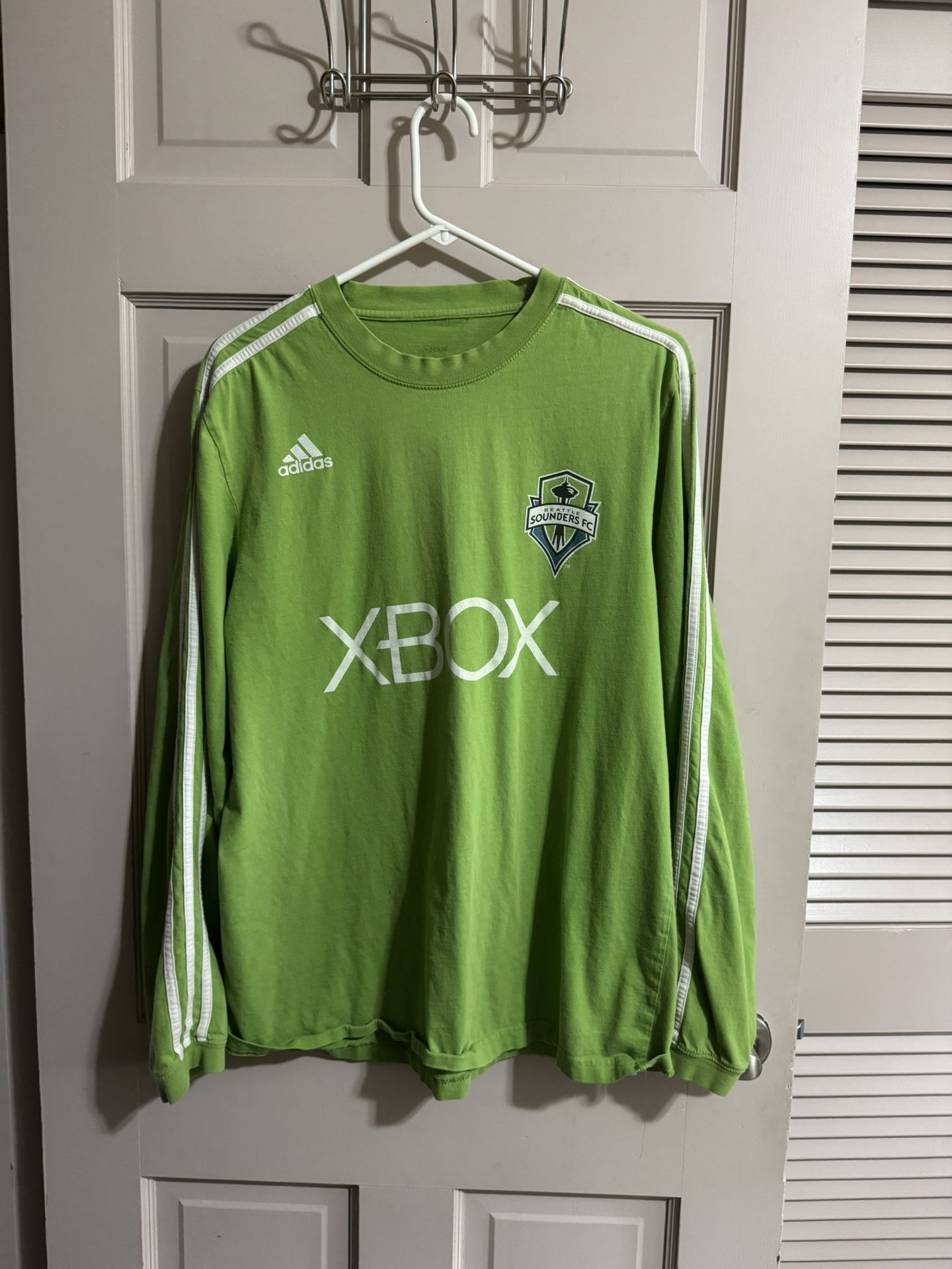 MLS Seattle Sounders FC Xbox Adidas Long Sleeve T-shirt Size Large