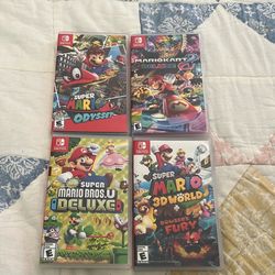 Nintendo Switch Games. Super Mario Games. 4 For $170