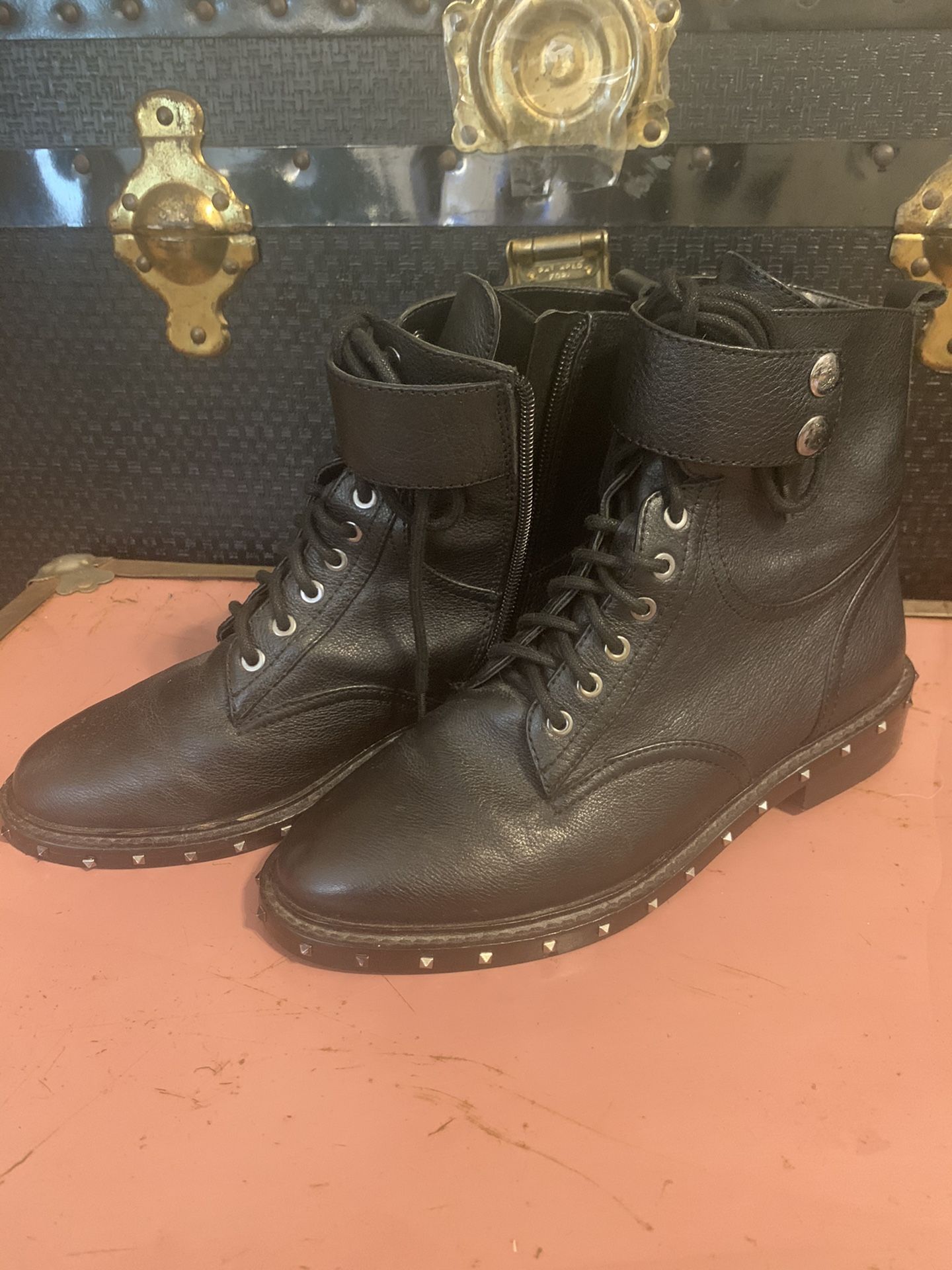 Vince Camuto Talorini Moto boots women’s 6 black