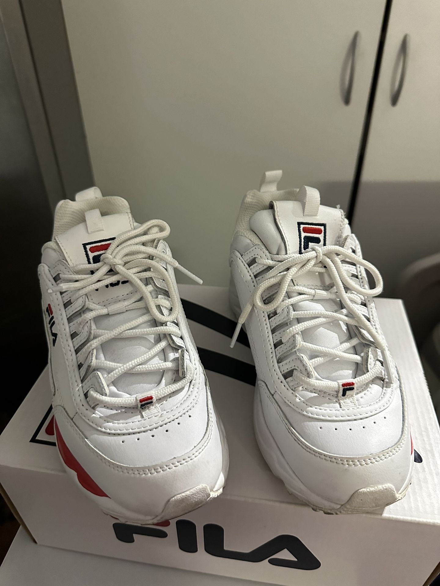 White Fila Chunky Sneakers Clothing