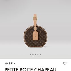 Louie Vuitton Petite Boite Chapeau Leather CrossBody Bag 