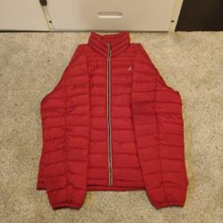 Red Nautica Puffer Jacket