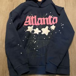 Navy Blue Spider Hoodie 