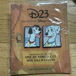 Disney D23 ONE HUNDRED AND ONE DALMATIONS 60TH ANNIVERSARY PIN SET OF 2 LE 1750