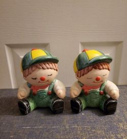 Money Bank Coins Holder Matching Pair 