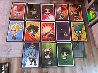My hero Academia framed art
