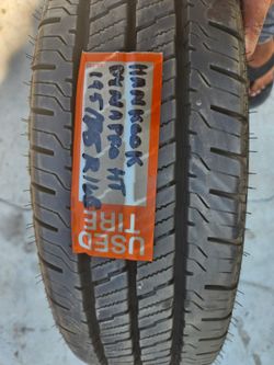 (1) HANKOOK HYNAPRO HT 195/75/16C TIRE IS USED  USED TIRE  6 PLY RATING