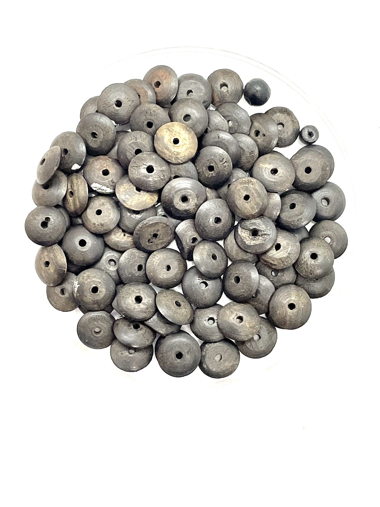 Lot Of 85 Black WoodBeads