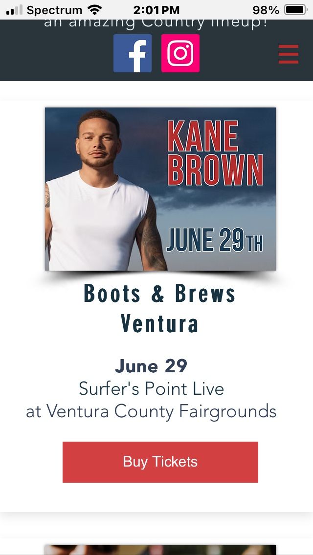 Kane Brown Boots And Brews-2 VIP Tickets-Sold Out!