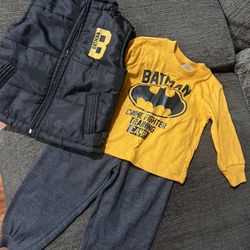 Batman Outfit Size 2t 