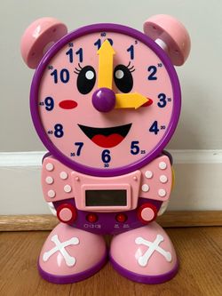 Telly the Teaching Time Clock-purple & pink