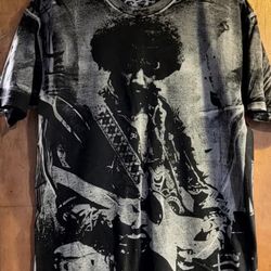 Jimi Hendrix  All-Print Black T-shirt 