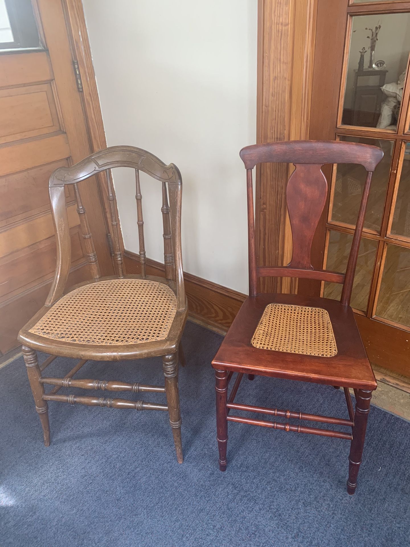 Antique wooden chairs